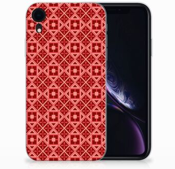 B2Ctelecom Siliconen Case iPhone XR Batik Red