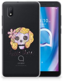 B2Ctelecom Siliconen Hoesje Alcatel 1B (2020) GSM Hoesje Boho Skull