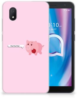 B2Ctelecom Siliconen Hoesje Alcatel 1B (2020) GSM Hoesje Pig Mud