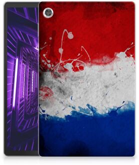 B2Ctelecom Siliconen Hoesje Bumper Lenovo Tab M10 Plus Backcase Nederlandse Vlag met doorzichte zijkanten