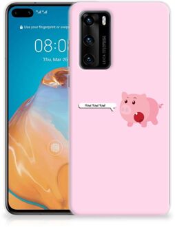 B2Ctelecom Siliconen Hoesje Huawei P40 GSM Hoesje Pig Mud