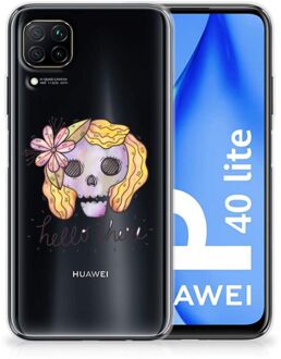 B2Ctelecom Siliconen Hoesje Huawei P40 Lite GSM Hoesje Boho Skull