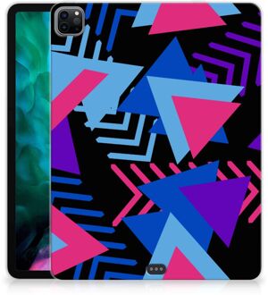 B2Ctelecom Siliconen Hoesje iPad Pro 12.9 (2020) | iPad Pro 12.9 (2021) Backcase Funky Triangle met doorzichte zijkanten