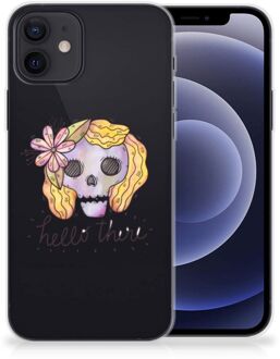 B2Ctelecom Siliconen Hoesje iPhone 12 | 12 Pro (6.1") GSM Hoesje Boho Skull