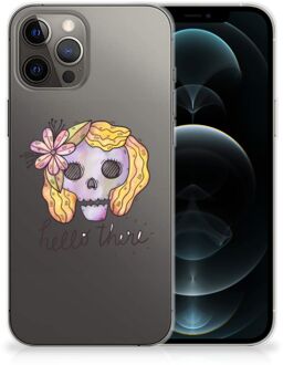 B2Ctelecom Siliconen Hoesje iPhone 12 Pro Max GSM Hoesje Boho Skull