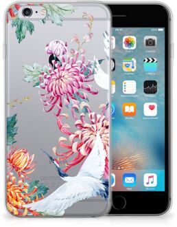 B2Ctelecom Siliconen hoesje iPhone 6 | 6S Bird Flowers