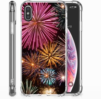 B2Ctelecom Siliconen Hoesje iPhone X/10 | Xs Design Vuurwerk