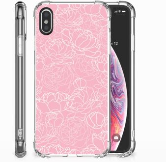 B2Ctelecom Siliconen Hoesje iPhone X/10 | Xs Design White Flowers