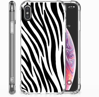 B2Ctelecom Siliconen Hoesje iPhone X/10 | Xs Design Zebra