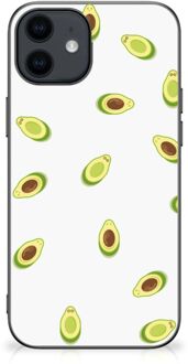 B2Ctelecom Siliconen Hoesje met Foto iPhone 12 Pro | 12 (6.1") Telefoon Hoesje met Zwarte rand Avocado