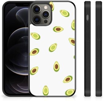 B2Ctelecom Siliconen Hoesje met Foto iPhone 12 Pro Max Telefoon Hoesje met Zwarte rand Avocado