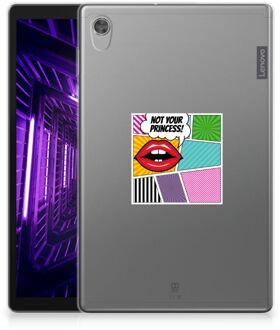 B2Ctelecom Siliconen Hoesje met foto Lenovo Tab M10 HD (2de generatie) Case Popart Princess met doorzichte zijkanten