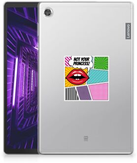 B2Ctelecom Siliconen Hoesje met foto Lenovo Tab M10 Plus Case Popart Princess met doorzichte zijkanten