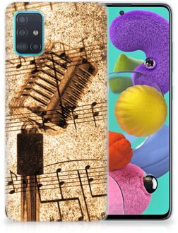 B2Ctelecom Siliconen Hoesje met foto Samsung Galaxy A51 Bladmuziek