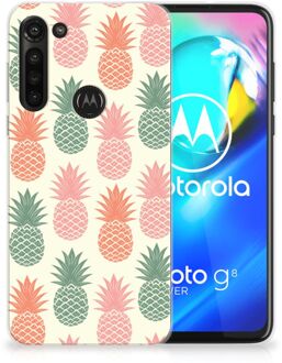 B2Ctelecom Siliconen Hoesje Motorola Moto G8 Power GSM Hoesje Ananas