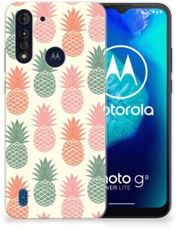 B2Ctelecom Siliconen Hoesje Motorola Moto G8 Power Lite GSM Hoesje Ananas