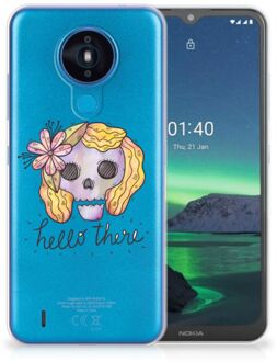 B2Ctelecom Siliconen Hoesje Nokia 1.4 GSM Hoesje Boho Skull