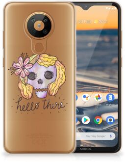 B2Ctelecom Siliconen Hoesje Nokia 5.3 GSM Hoesje Boho Skull