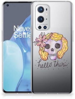 B2Ctelecom Siliconen Hoesje OnePlus 9 Pro GSM Hoesje Boho Skull