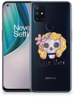 B2Ctelecom Siliconen Hoesje OnePlus Nord N10 5G GSM Hoesje Boho Skull