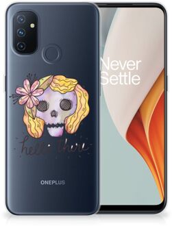 B2Ctelecom Siliconen Hoesje OnePlus Nord N100 GSM Hoesje Boho Skull