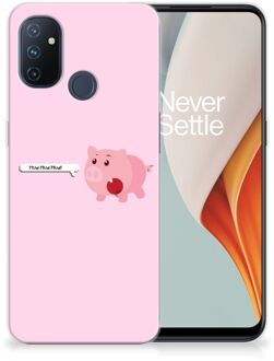 B2Ctelecom Siliconen Hoesje OnePlus Nord N100 GSM Hoesje Pig Mud