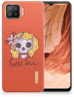 B2Ctelecom Siliconen Hoesje OPPO A73 4G GSM Hoesje Boho Skull