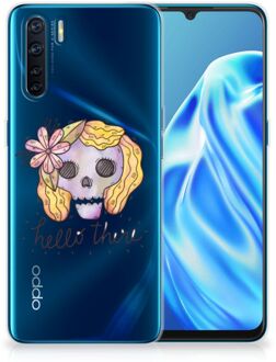 B2Ctelecom Siliconen Hoesje OPPO A91 GSM Hoesje Boho Skull