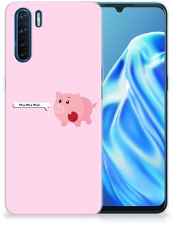 B2Ctelecom Siliconen Hoesje OPPO A91 GSM Hoesje Pig Mud