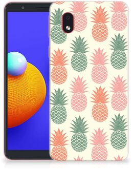 B2Ctelecom Siliconen Hoesje Samsung Galaxy A01 Core GSM Hoesje Ananas