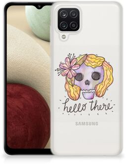 B2Ctelecom Siliconen Hoesje Samsung Galaxy A12 GSM Hoesje Boho Skull