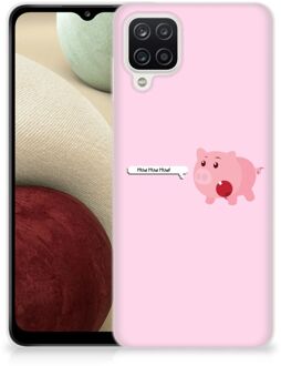 B2Ctelecom Siliconen Hoesje Samsung Galaxy A12 GSM Hoesje Pig Mud