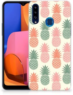 B2Ctelecom Siliconen Hoesje Samsung Galaxy A20s GSM Hoesje Ananas