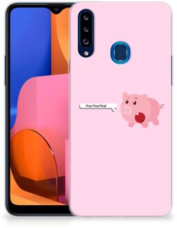 B2Ctelecom Siliconen Hoesje Samsung Galaxy A20s GSM Hoesje Pig Mud