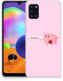 B2Ctelecom Siliconen Hoesje Samsung Galaxy A31 GSM Hoesje Pig Mud