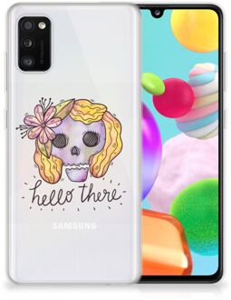 B2Ctelecom Siliconen Hoesje Samsung Galaxy A41 GSM Hoesje Boho Skull