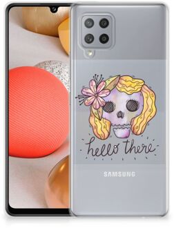 B2Ctelecom Siliconen Hoesje Samsung Galaxy A42 GSM Hoesje Boho Skull