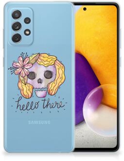 B2Ctelecom Siliconen Hoesje Samsung Galaxy A72 GSM Hoesje Boho Skull