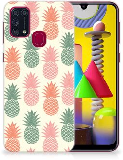 B2Ctelecom Siliconen Hoesje Samsung Galaxy M31 GSM Hoesje Ananas