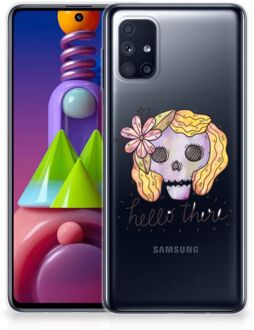 B2Ctelecom Siliconen Hoesje Samsung Galaxy M51 GSM Hoesje Boho Skull