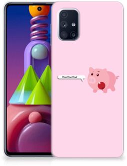 B2Ctelecom Siliconen Hoesje Samsung Galaxy M51 GSM Hoesje Pig Mud