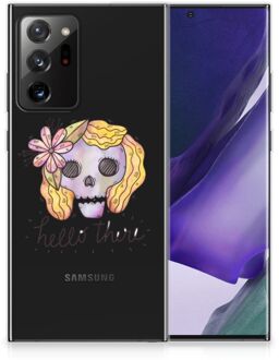 B2Ctelecom Siliconen Hoesje Samsung Galaxy Note20 Ultra GSM Hoesje Boho Skull