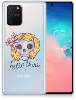 B2Ctelecom Siliconen Hoesje Samsung Galaxy S10 Lite GSM Hoesje Boho Skull