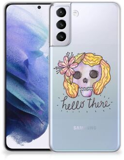 B2Ctelecom Siliconen Hoesje Samsung Galaxy S21 Plus GSM Hoesje Boho Skull