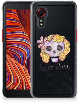 B2Ctelecom Siliconen Hoesje Samsung Galaxy Xcover 5 GSM Hoesje Boho Skull