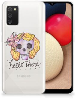 B2Ctelecom Siliconen Hoesje Samsung M02s | Samsung Galaxy A02s GSM Hoesje Boho Skull