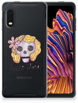 B2Ctelecom Siliconen Hoesje Samsung Xcover Pro GSM Hoesje Boho Skull