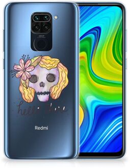 B2Ctelecom Siliconen Hoesje Xiaomi Redmi Note9 GSM Hoesje Boho Skull