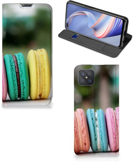 B2Ctelecom Smart Cover Maken OPPO Reno4 Z 5G GSM Hoesje Macarons