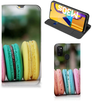 B2Ctelecom Smart Cover Maken Samsung Galaxy M21 GSM Hoesje Macarons